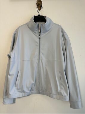 Ebb & Flow Light Gray Women's Track Jacket with Front Pockets